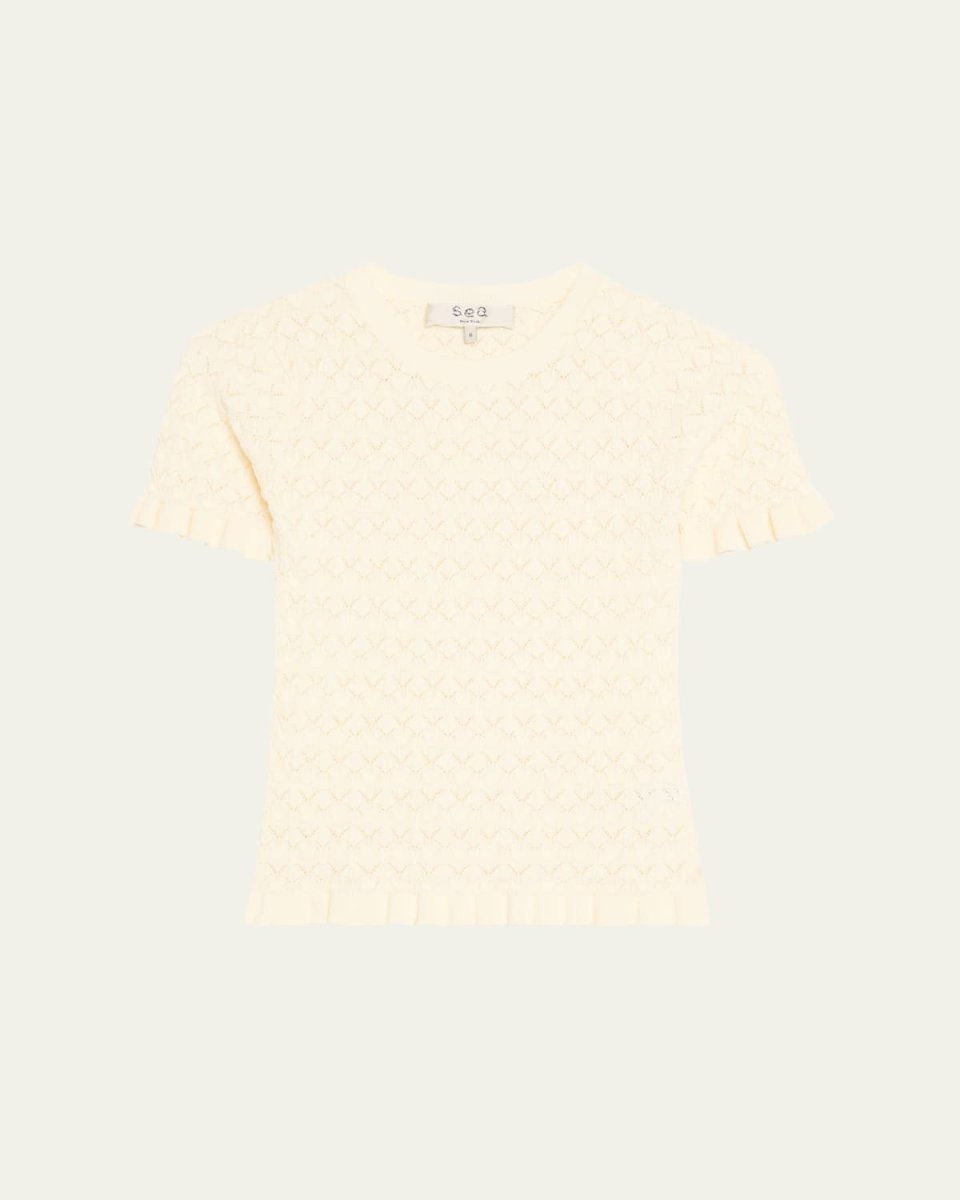 Rue Fine Knit Short-Sleeve Top